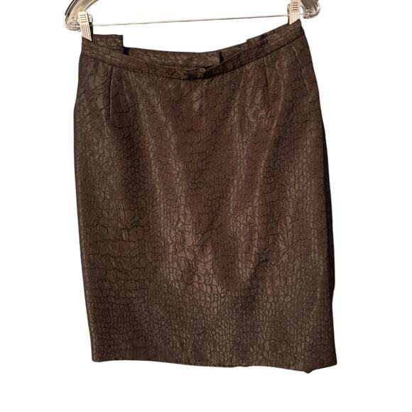 Leslie Fay Chocolate Brown Skirt Suit Set 2-Piece Plus Size Classic - Picture 6 of 7